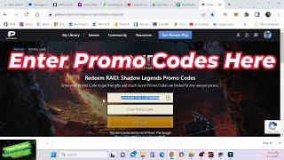 Promo Code Web Page for Raid Shadow Legends - from Big Toad