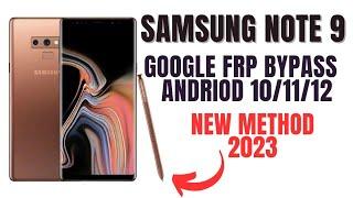 Samsung Galaxy note 9 Frp bypass| Android 10/11/12