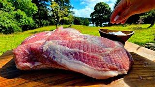 The BEST JUICY PORK You'll Ever Make in Nature | Relaxing Cooking with ASMR