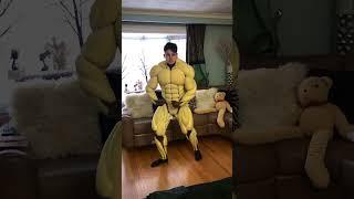 Get Superhero Muscles INSTANTLY!!   #shorts #musclesuit #costume