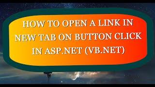 How to open a link/URL in new tab on button click in asp.net (VB.Net)| Jayanta Coding Class