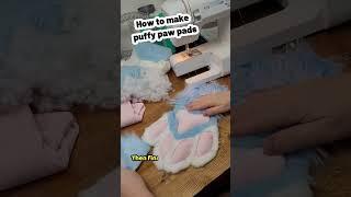 How to make puffy paws paws on fursuit paws  #fursuitmaker  #fursuit  #howto  #tutorial  #costume