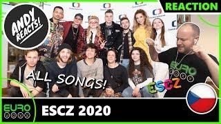 ESCZ 2020: ALL SONGS REACTION! (Czech Republic Eurovision 2020) | ANDY REACTS!