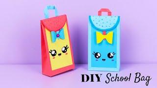 ️Оригами Сумочка для мини подарка / Как сделать сумочку из бумаги / Easy Origami Paper School Bag