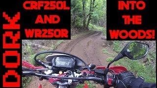 CRF250L and WR250R Off Road: Actual Dual Sport Adventure in the Woods!