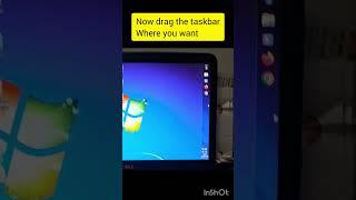 Change taskbar position #taskbar #windows #computereducational #computer #computertricks