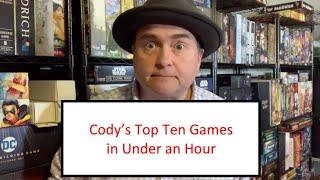 TDG: Cody's Top Ten Games to Play in Under an Hour (November 2024)