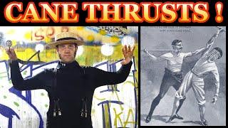 Bartitsu Basics - How to thrust with a cane & the hand guard