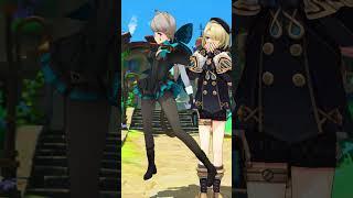 Linette & Freminet dances Loka Loka 喽卡喽卡舞 | Genshin Impact [MMD]