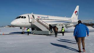 Superjet 100 а/к Северсталь | Рейс Ухта - Санкт-Петербург