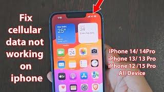 How to fix cellular data or mobile data not working on iphone