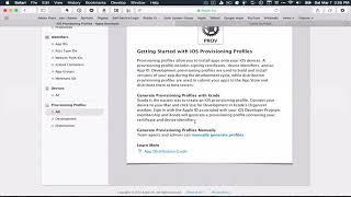 Xcode - creating a new project and a provisioning profile