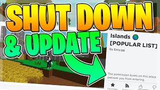  Roblox Islands Popular List Update! (Visit Any Island, Shutdown, Data Wipe, & More)