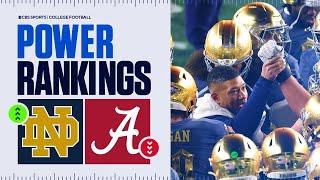 College Football Power Rankings Week 14: Notre Dame RISES into Top 3, Alabama DROPS after tough loss