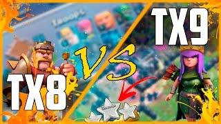 8ТХ НАГИБАЕТ 9ТХ НА ТРИ? "8ТХ VS 9ТХ" | Clash of Clans