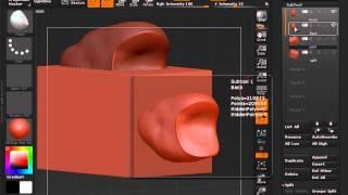 Zbrush 4R6 DynaMesh Spliting a model in half for 3D print )