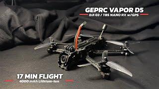 GEPRC Vapor D5 Review. 17 min flight time with 4000 mAh Li-ion Battery!