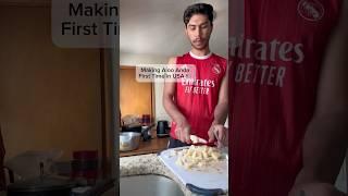 Desi Boy Cooking Aloo Anda for First in USA  while Studying abroad #cooking #students