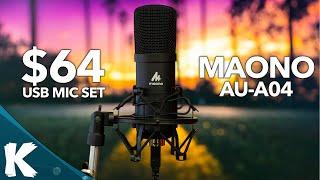 Fantastic $64 Studio Microphone Set | Maono AU-A04 | Clean Audio Quality | Audio Samples