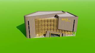 KOKAND GOLD CENTER GREENSCREEN  MAKET BUILDING YASHIL FON TESTING LUMION 12 SMALL ANIMATION SCENE