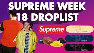 SUPREME WEEK 18 DROPLIST