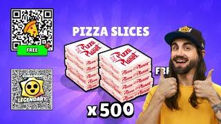 FREE x500 PIZZA SLICE NEW SECRET QR CODE | BRAWL STARS QR CODE PIZZA SLICE | BRAWL STARS