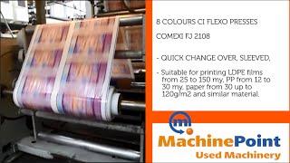 COMEXI FJ 2108 Used 8 Colours CI flexo presses machine MachinePoint