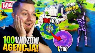 100 WIDZÓW walczyło TYLKO na AGENCJI w Fortnite ... (szalona KOŃCÓWKA!)