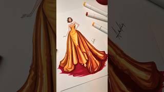 Zendaya’s Golden Globes Gown #Fashionillustration #asmr #art #illustration