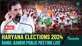 Rahul Gandhi LIVE: Rahul Gandhi's Public Rally in Mahendragarh | Congress | Haryana Election 2024