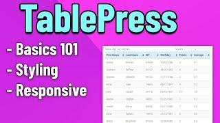 TablePress Tutorial: build Beautiful, Responsive WordPress Tables