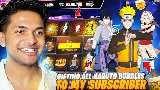 Gifting My Subscriber Most Rare Naruto Bundle Worth 50,000 Diamonds  Free Fire