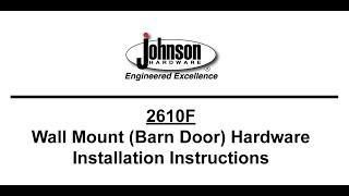 2610F Wall-Mounted Hardware Instruction Video