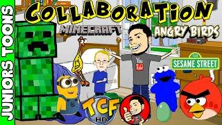 Minecraft Angry Birds Minions & More With That Crazy Family | JUNIORS TOONS