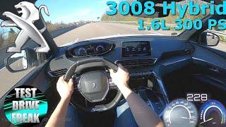 2020 Peugeot 3008 GT HYBRID4 300 e-EAT8 300 PS TOP SPEED AUTOBAHN DRIVE POV