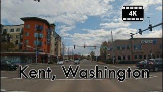 Driving in Downtown Kent, Washington - 4K