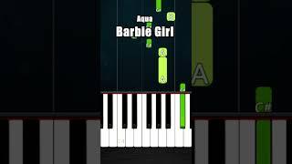 Aqua - Barbie Girl - BEGINNER Piano Tutorial