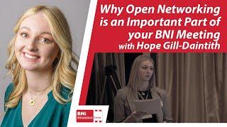 Unlocking Opportunities: Mastering Open Networking for a Successful BNI Meeting | BNI Education Slot