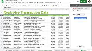 Realvolve CRM: Reporting Add-on for Google Sheets.