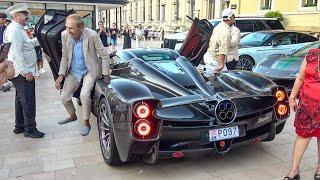 Billionaire Family arriving with their PAGANI UTOPIA, SF90XX & LAMBORGHINI MIURA to Casino de Monaco