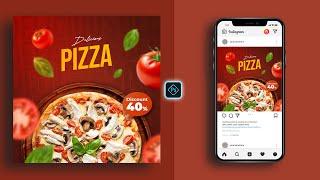 Delicious Pizza Social Media Post Banner Design in Adobe Photoshop Tutorial