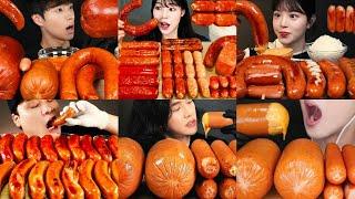 BEST SAUSAGE MUKBANG COMPILATION || ASMR 2× SPEED EATING SHOW