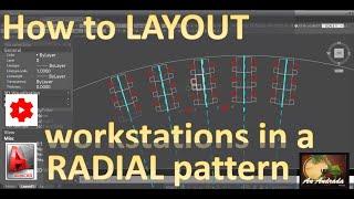 How to layout workstations in a circular building -Radial layout #CadTutorials #Beginners #Refresher