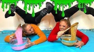 ACRO Gymnastics SLIME CHALLENGE!! | The Rybka Twins