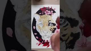 Clouded Leopard cutie  painting artist tattooartist #Shorts