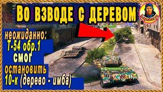 ВРАГИ НЕ МОГЛИ ПОНЯТЬ откуда я стреляю! Вали дерево направо Мир танков Т-54 обр 1 первый образец wot