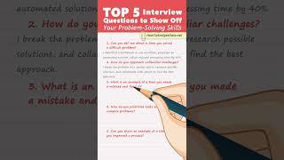 Top 5 PROBLEM SOLVING Job Interview Questions with Winning Answers! #jobinterview #job #jobs