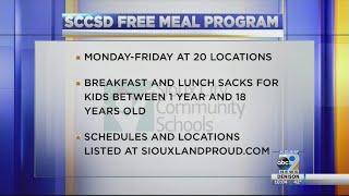 Sioux City schools to begin free meal distributions for children