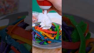 This RAINBOW PANCAKE SPAGHETTI is the ULTIMATE breakfast upgrade!