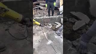 Spartan Demolition Company using Bosch Brute for concrete demolition